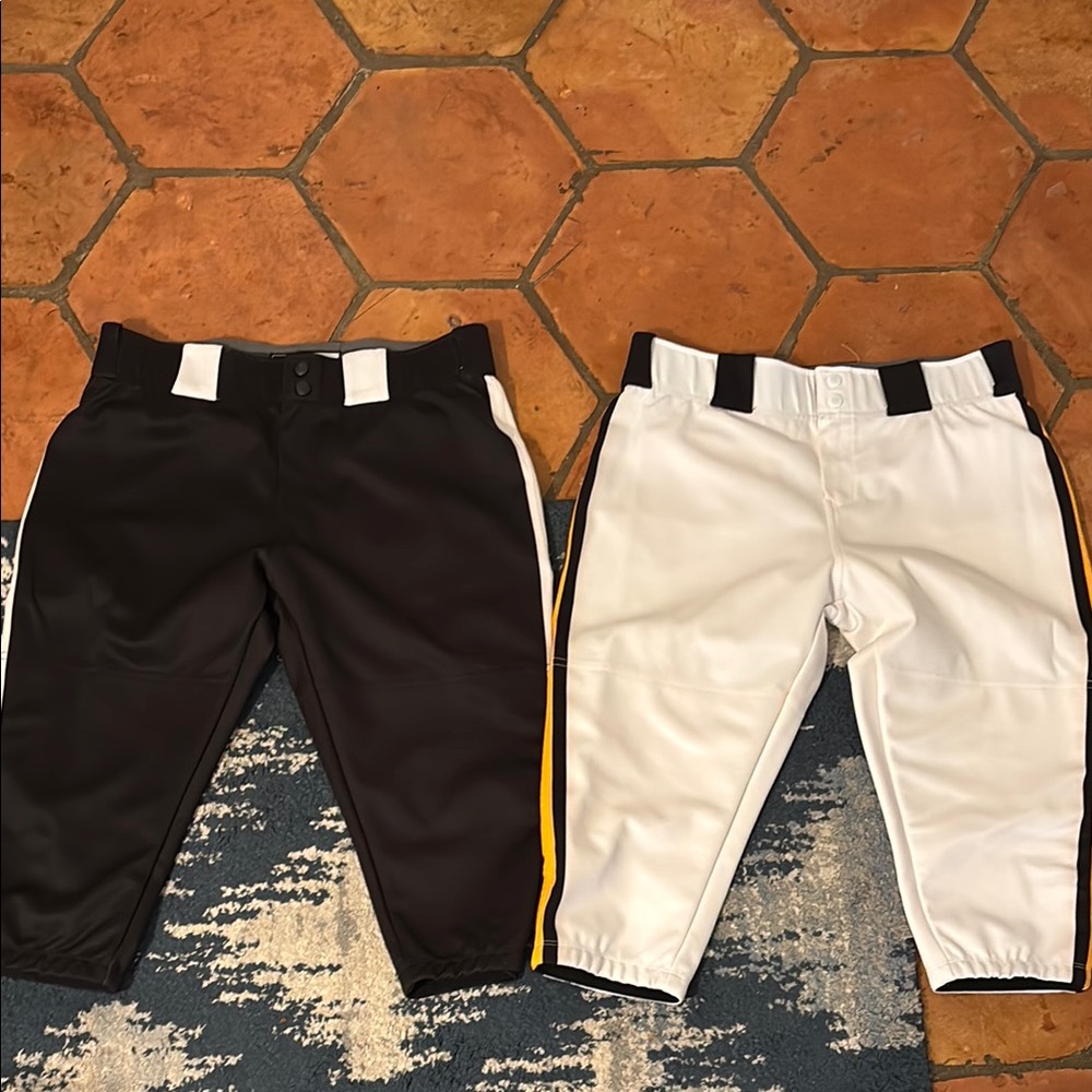 Black and White Softball Pants